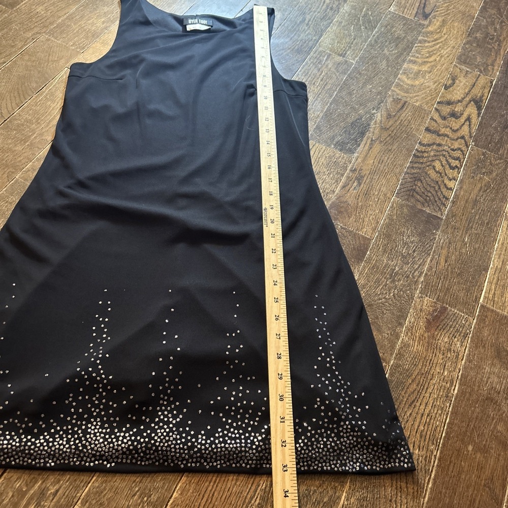 90s Dress Large Byer Too! Black Glitter Made In USA Y2K - Picture 2 of 5